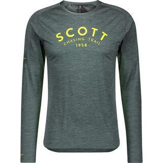 Scott Trail Flow Merino L/SL Men's Shirt sulphur yellow/smoked green
