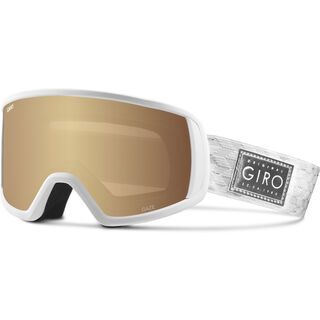 Giro Gaze, white silver/Lens: amber gold - Skibrille