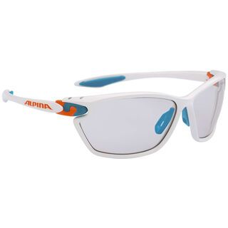 Alpina Twist Four 2.0 VLM+, white cyan orange/Lens: varioflex+ mirror blue - Sportbrille