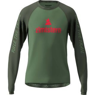 Zimtstern PureFlowz Shirt LS, green/night/red - Radtrikot