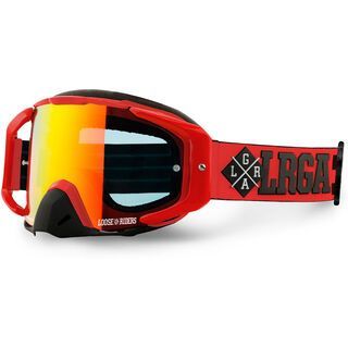 Loose Riders C/S Goggle Red inkl. WS, Lens: orange/smoke mir - MX Brille