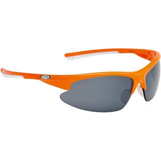 Alpina Dribs 2.0, orange-white/Lens: ceramic mirror black - Sportbrille