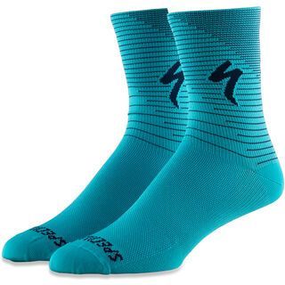 Specialized Soft Air Road Tall Sock, aqua/cast blue arrow - Radsocken