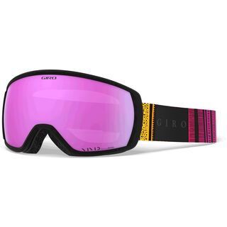 Giro Facet, pink yellow lines/Lens: vivid pink - Skibrille