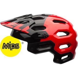 Bell Super 2 MIPS, black red aggression - Fahrradhelm