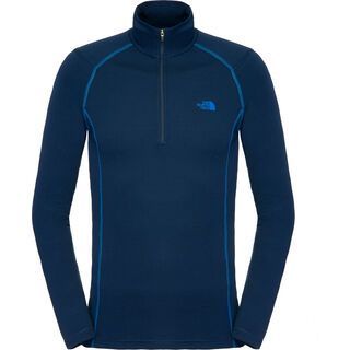 The North Face Mens Warm LS Zip Neck, Cosmic Blue - Funktionsshirt