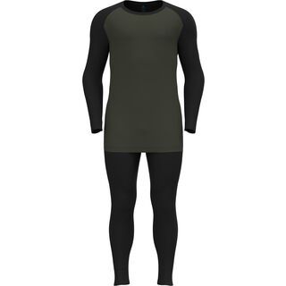 Odlo Active Warm Eco Base Layer Set Men's black/deep depths