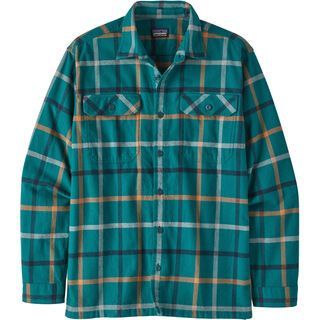 Patagonia Men’s Long-Sleeved Organic Cotton Flannel Shirt brisk: dark borealis green