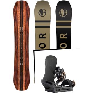 Set: Arbor Coda Camber Premium 2017 + Burton X-Base 2017, black mag - Snowboardset