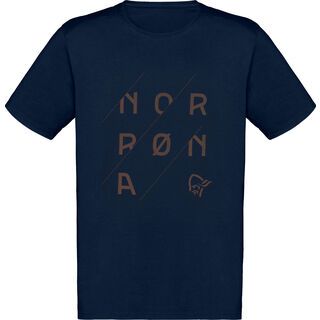 Norrona /29 cotton slant logo T-Shirt M's indigo night