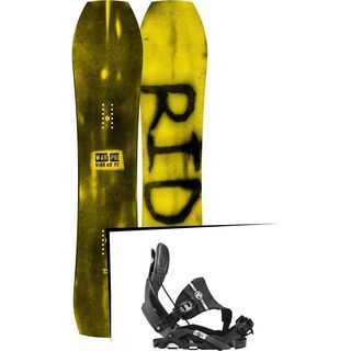 Set: Ride Warpig Small 2017 + Flow Nexus Hybrid 2017, black - Snowboardset