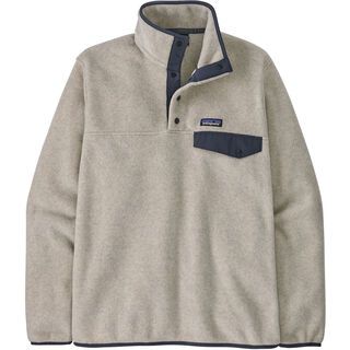 Patagonia Men's Lightweight Synchilla Snap-T Pullover oatmeal heather w/smolder blue