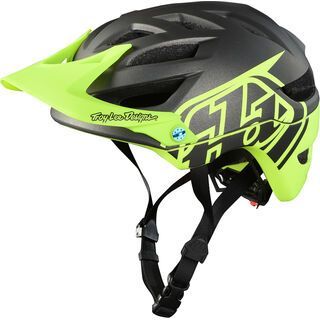 TroyLee Designs A1 Classic Youth Helmet MIPS, dark gray/yellow - Fahrradhelm