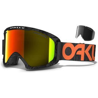 Oakley O2 XL Core Account Exclusive, Factory Pilot Bunker Black/Fire Iridium & Dark Grey - Skibrille