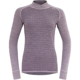 Devold Kvitegga Merino 230 Cross Neck Wmn orchid