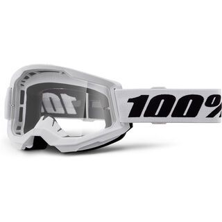 100% Strata 2 Goggle - Clear Lens white