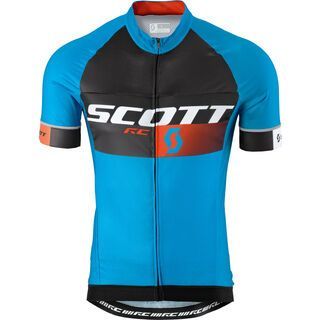 Scott RC Pro s/sl Shirt, diva blue/tangerine orange - Radtrikot