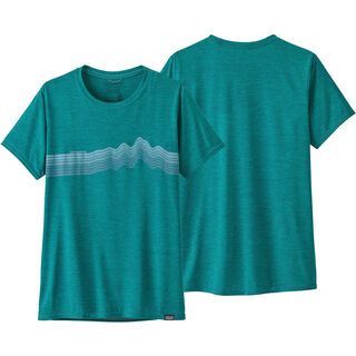 Patagonia Women's Capilene Cool Daily Graphic Shirt Ridge Rise Stripe borealis green x-dye