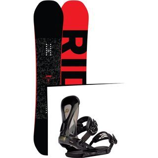 Set: Ride Machete 2017 + Ride Revolt 2016, black - Snowboardset