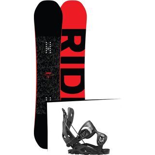 Set: Ride Machete 2017 + Flow Fuse 2017, black - Snowboardset