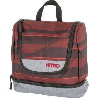 Nitro Travel Kit, red stripes - Kulturbeutel