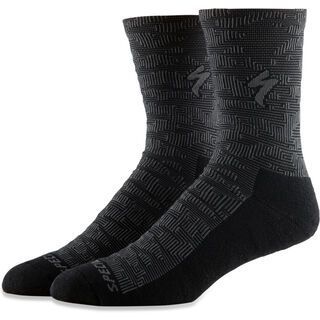 Specialized Techno MTB Tall Sock, black/charcoal terrain - Radsocken