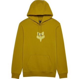 Fox Fox Head Pullover Hoodie mustard