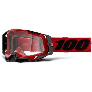 100% Racecraft 2 Goggle - Clear Lens red