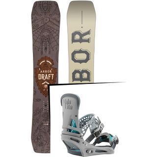 Set: Arbor Draft 2017 + Burton Malavita 2017, grayed out - Snowboardset