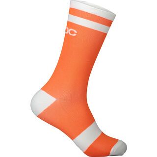 POC Lure MTB Sock Long zink orange/hydrogen white