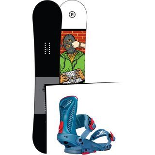 Set: Ride Crook 2017 + Ride Capo 2016, slate blue - Snowboardset