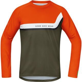 Gore Bike Wear Power Trail Jersey lang, orange/green - Radtrikot