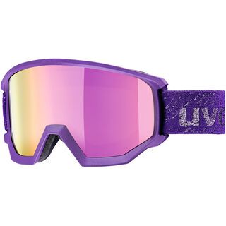 uvex athletic FM, dark-violet mat/Lens: mirror silver - Skibrille