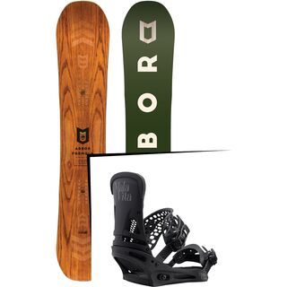 Set: Arbor Formula Premium Mid Wide 2017 + Burton Malavita 2017, black - Snowboardset