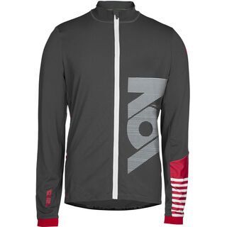 ION Bike Tee Zip LS Crest, dark shadow - Radtrikot