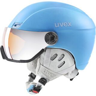 uvex hlmt 400 visor style, cloudy blue mat - Skihelm