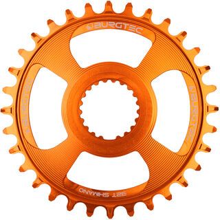 Burgtec Shimano Direct Mount Thick Thin Chainring iron bro orange