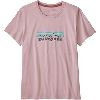 Patagonia Women's Pastel P-6 Logo Organic Cotton Crew T-Shirt fuzzy mauve