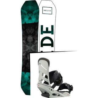 Set: Ride Helix 2017 + Burton Mission 2017, gnarly sheen - Snowboardset