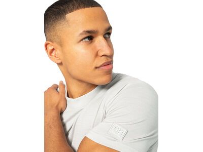 super.natural Casual Rib Bio J Tee Herren, white stone melange - Bild 4