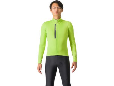 Castelli Entrata Thermal Jersey, electric lime/dark gray