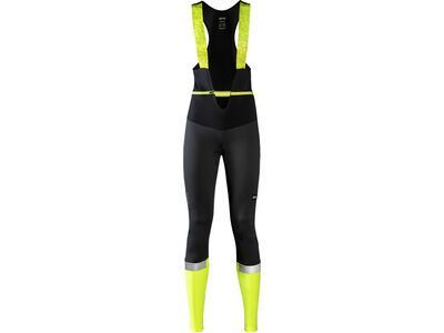 Gore Wear Ability Windstopper Thermo Trägerhose+ Damen, black/neon yellow