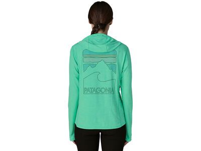 Patagonia Women's Capilene Cool Sun Hoody - Peak Visions, aqua stone/early teal x-dye - Bild 4