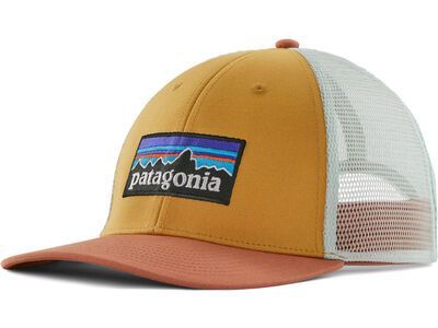 Patagonia P-6 Logo LoPro Trucker Hat, pufferfish gold