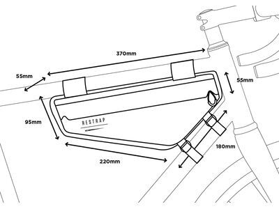 Restrap Race Frame Bag - 3 L, black - Bild 8