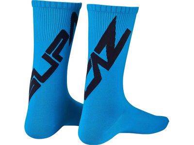 Supacaz SupaSox Twisted Sock, black/neon blue - Bild 1