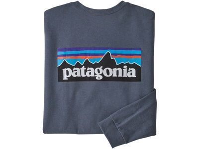 Patagonia Men's Long-Sleeved P-6 Logo Responsibili-Tee, plume grey