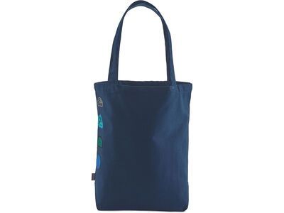 Patagonia Market Tote Surf Activism Patches, tidepool blue