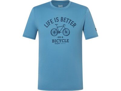 super.natural Better Bike Tee Herren, blue heaven/ocean blue - Bild 1