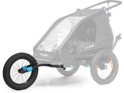 Cube Fat Wheel Jogger Kit für Kinder Fahrradanhänger Double, black - Bild 3